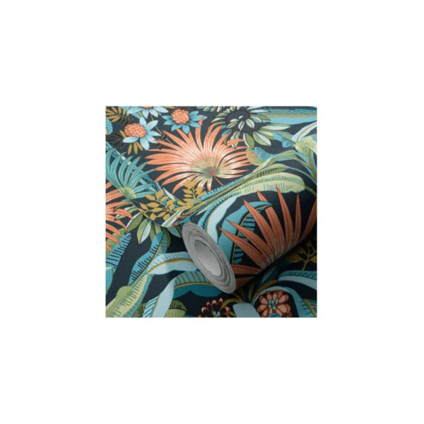Papier Peint ERISMANN Collection MARTINIQUE 10390-19 Bleu fonce