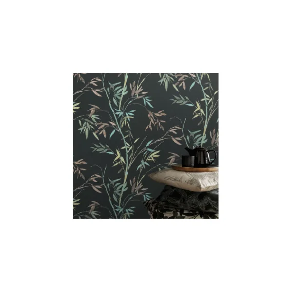 Papier Peint ERISMANN Collection MARTINIQUE 12188-15 Fond noir