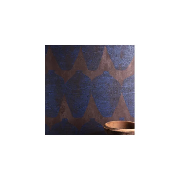 Papier Peint MASUREEL Collection Terra Hemia Indigo (70cm) TER205