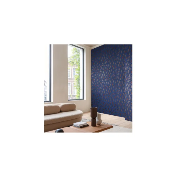 Papier Peint MASUREEL Collection Terra Maeva Indigo (70cm) TER406