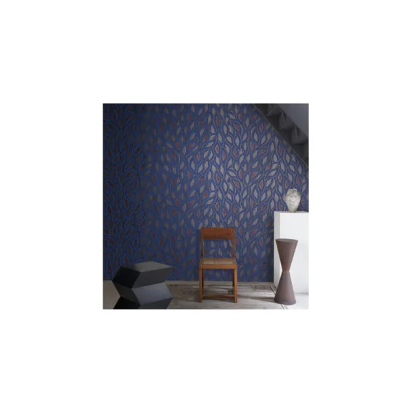 Papier Peint MASUREEL Collection Terra Maeva Indigo (70cm) TER406
