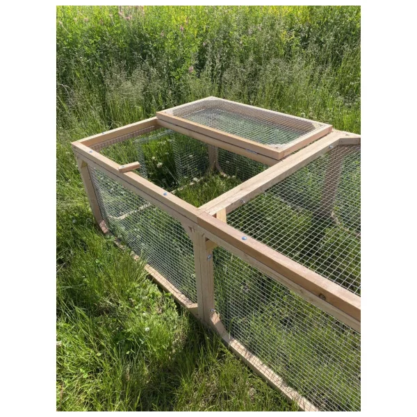 Parc Anti Prédateur 200 cm en Bois de Douglas Enclos Lapin Enclos Tortue Parc Hérisson