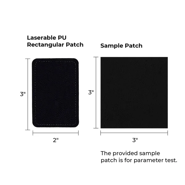 Patch rectangulaire en PU thermocollant gravable au laser (lot de 10) Marron vers doré