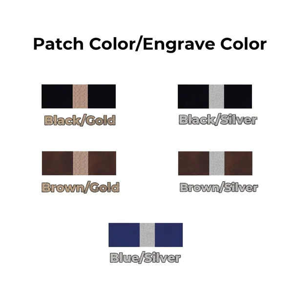 Patch rond en PU gravable au laser (lot de 10) Marron vers argenté
