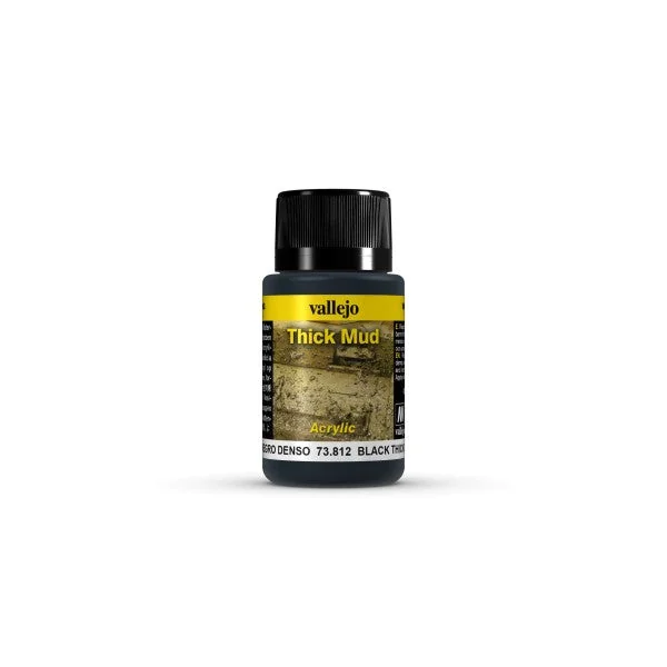 Peinture effets temps 40 ml : boue épaisse noire