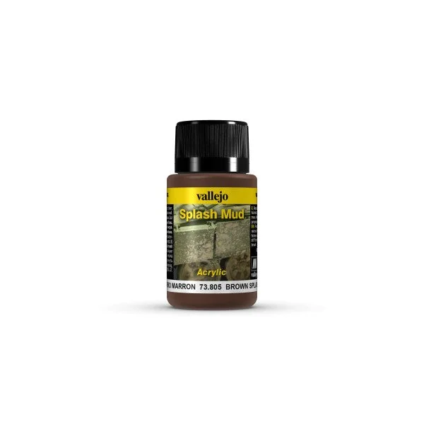 Peinture effets temps 40 ml : projections boue marron