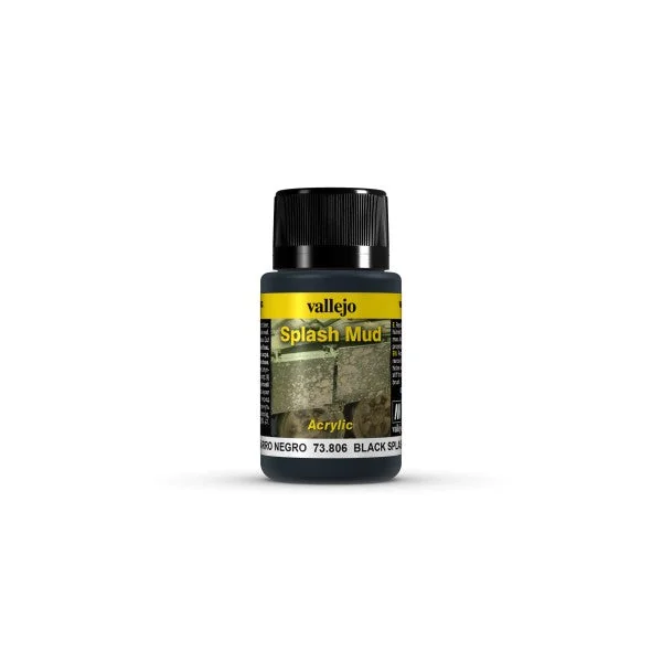 Peinture effets temps 40 ml : projections boue noire