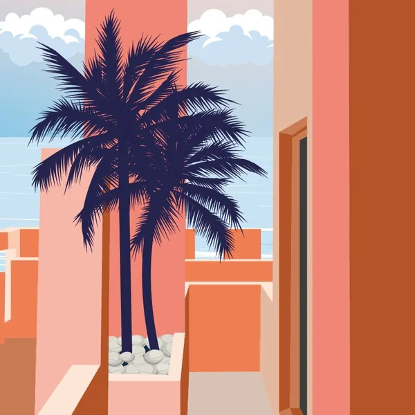 Peinture par numéro - Sous les palmiers