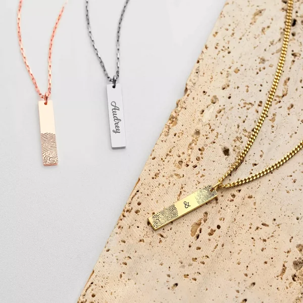 Pendentif barre en acier inoxydable (30 pièces)