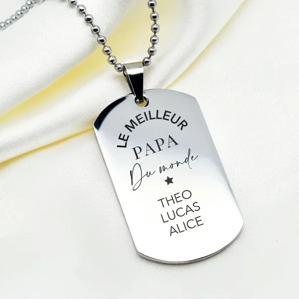 Pendentif militaire en acier inoxydable (10 pièces)
