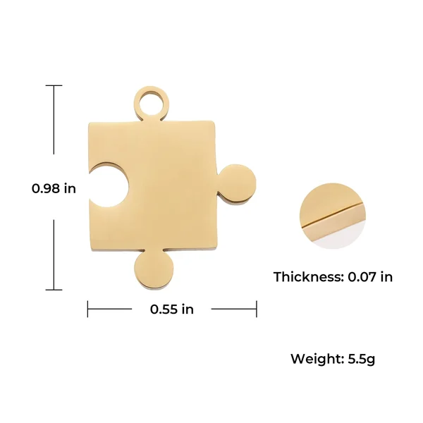 Pendentif puzzle en acier inoxydable (30 pcs)