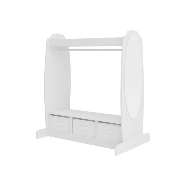 Penderie Enfant Armoire Enfant Montessori Porte Manteaux Chambre Enfant 3 Tiroirs