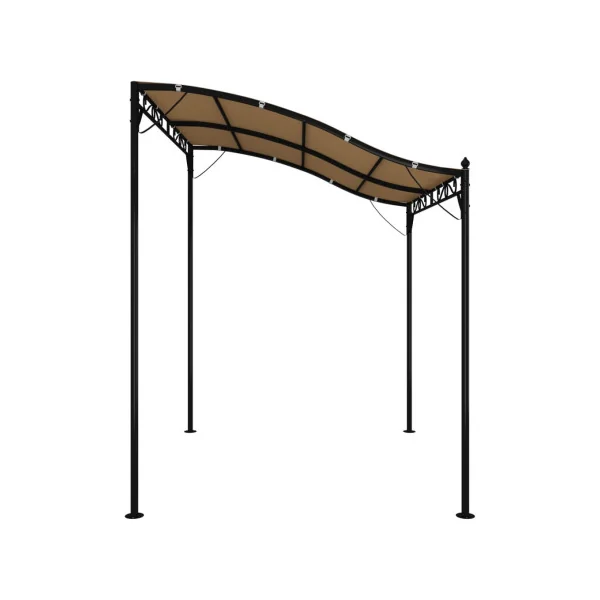 Pergola de Jardin 2,30x2x2,55m Tonnelle de Jardin Taupe Tonnelle Terrasse