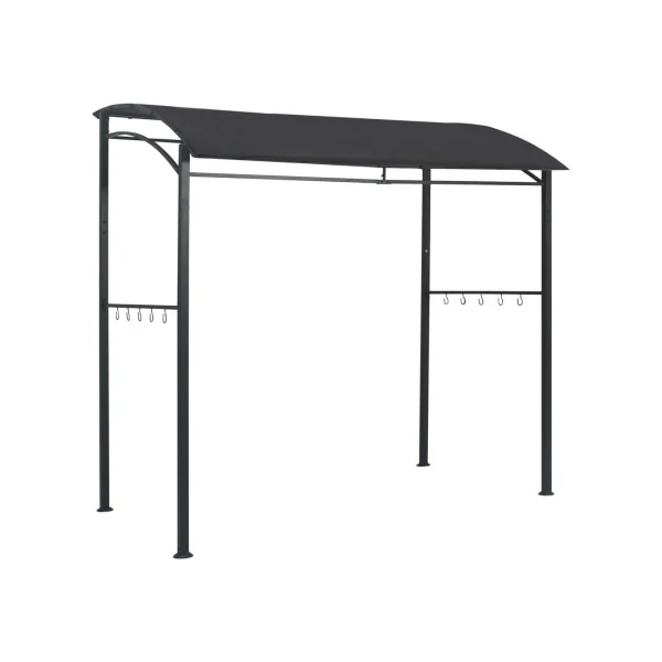Pergola de Jardin Abri Barbecue Gazebo BBQ Anthracite Toit Tissu
