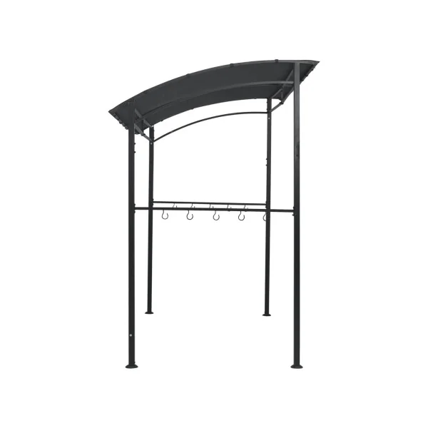 Pergola de Jardin Abri Barbecue Gazebo BBQ Anthracite Toit Tissu