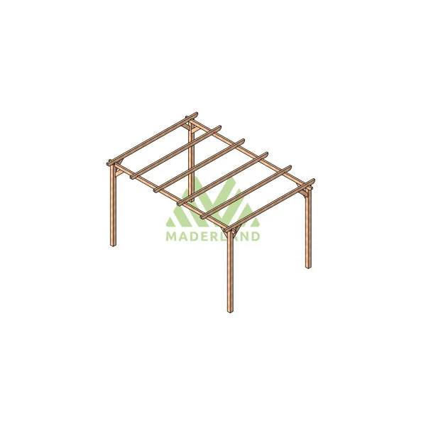 Pergolas de Jardin 420x300 cm en Pin Nordique Massif Autoclave