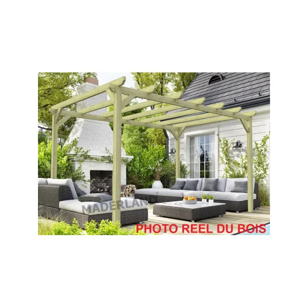 Pergolas Jardin Autoportante 600x400 cm en Pin Nordique Massif Autoclave