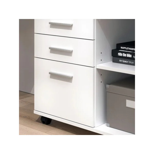 Petit Meuble Bureau Mobile Rangement Bureau de chambre Meuble Blanc
