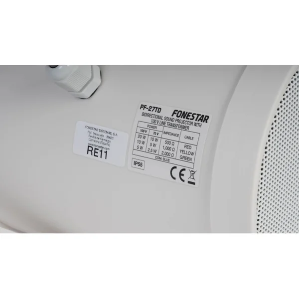 PF-27TD Projecteur de son bidirectionnel 20-10-5 Watts 100 V