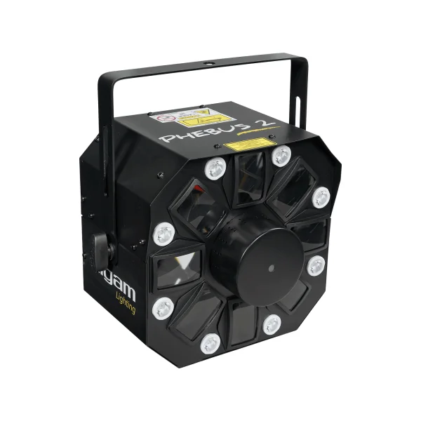 PHEBUS2 ALGAM LIGHTING - Projecteur LED/Laser 3-en-1 Derby Strobe Wash