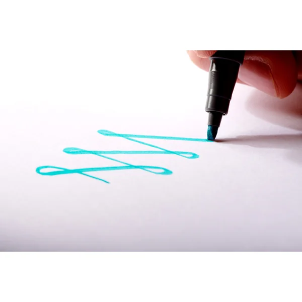 Pigment calligraphy 375 - Etui carton 12 feutres pointe calligraphie 2 mm couleurs assorties - Encre Multi Ink intense