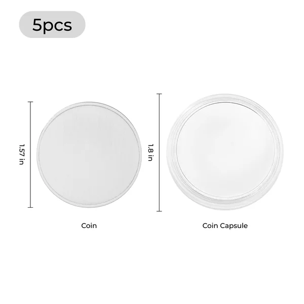 Pièces commémoratives vierges en zinc (5 pcs)
