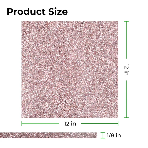 Plaque Acrylique Pailletée Rose Gold (3 mm) – Opaque & Brillant (Lot de 3)