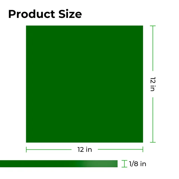 Plaque acrylique translucide brillante verte de 3 mm (lot de 3)