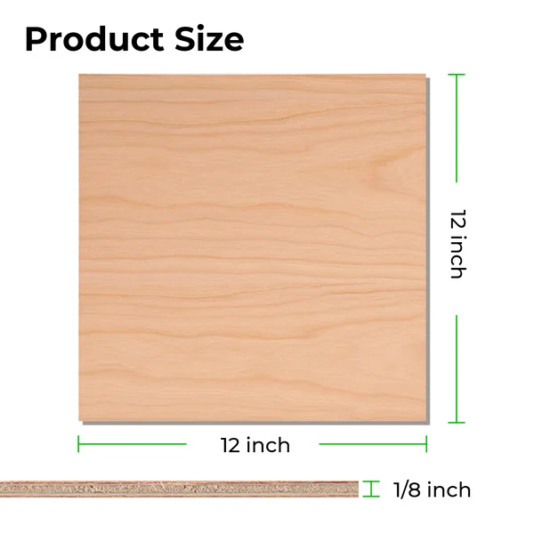 Plaques de Contreplaqué en Bois de Cerisier 3mm (6pcs)