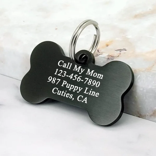 Plaques d'identité pour chien forme os alu anodisé (20Pcs)