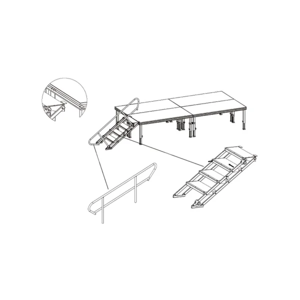 PLT-sth1 Contestage - Rampe pour escalier réglable