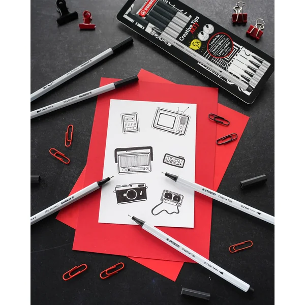 Pochette carton de 5 ou 10 feutres Creative Tips Arty