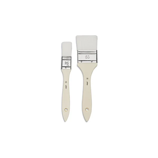Pochette de 2 pinceaux Spalters extra-courts - Nylon blanc