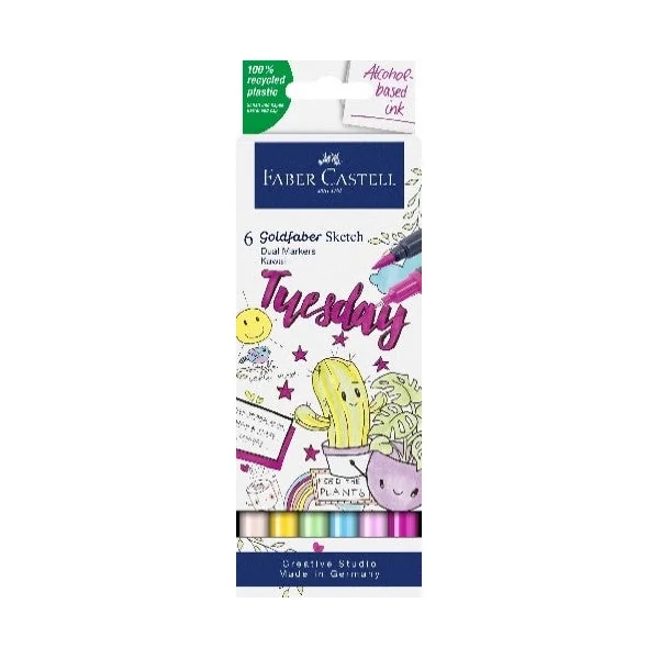 Pochette de 6 Sketch Marker Goldfaber - Kawaii