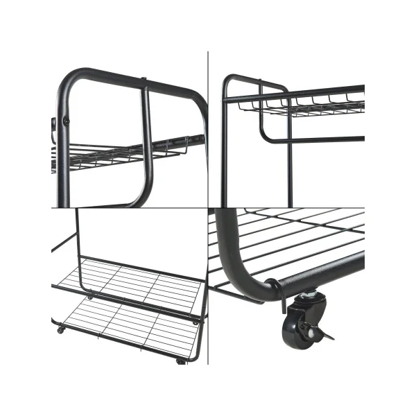Portant Industriel pour Vêtements Porte-Manteau Mobile avec Tringle