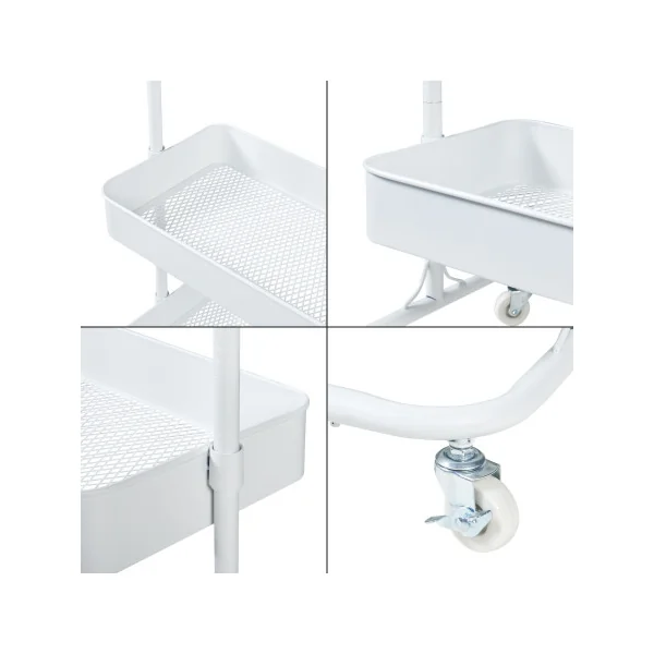 Porte Manteau en Métal Blanc Portant Vêtement Epuré