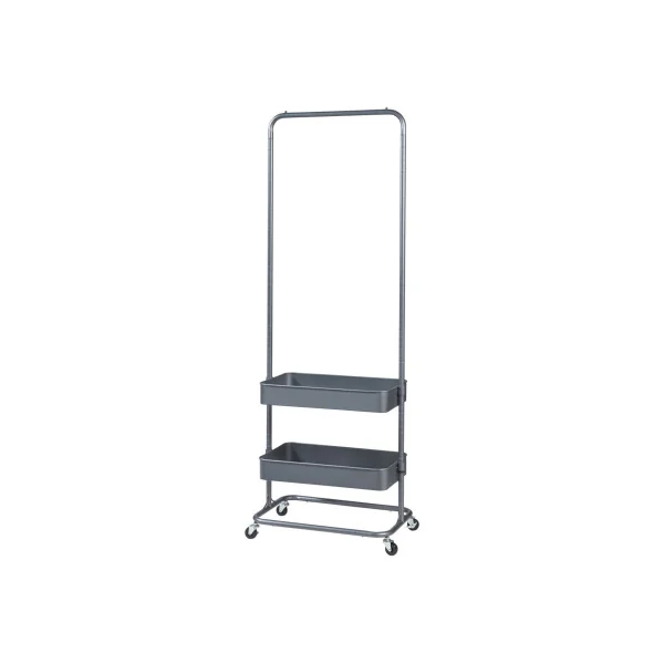 Porte Manteau en Métal Gris Foncé Portant Vêtement Epuré