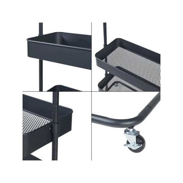 Porte Manteau en Métal Noir Portant Vêtement Epuré
