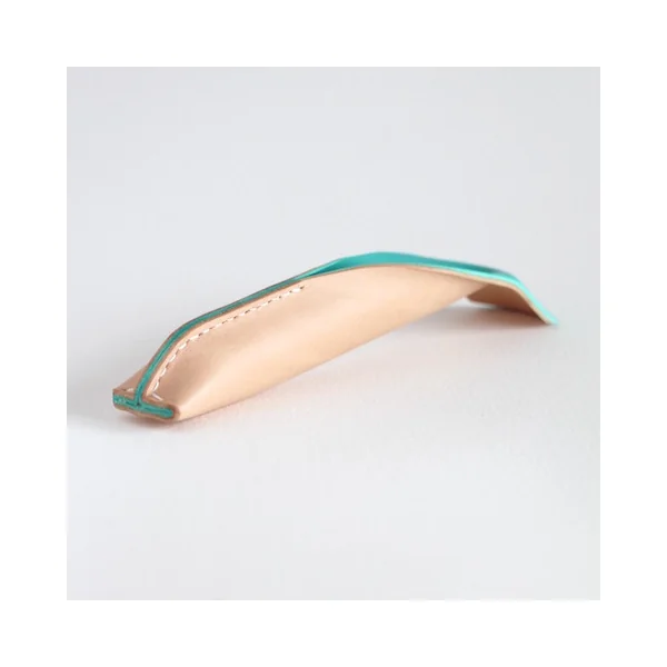 Porte stylo Pétale – turquoise et naturel – Pauline André