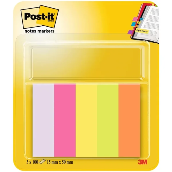 Post-it Index Tabs 15x50 5 couleurs