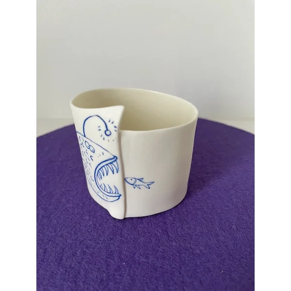 Pot en porcelaine, Poissons – Jinjin Sun, Atelier Murmur