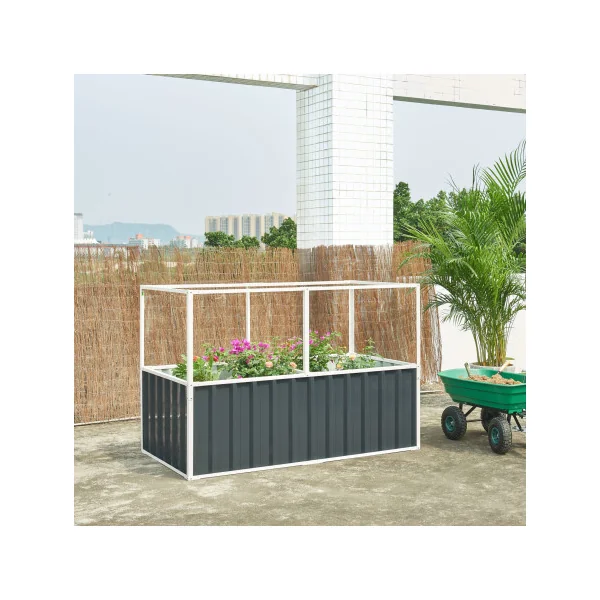 Potager en Métal 174x90x118 cm Légumes ou Plantes Potager Jardin Jardinière Surélevée Acier