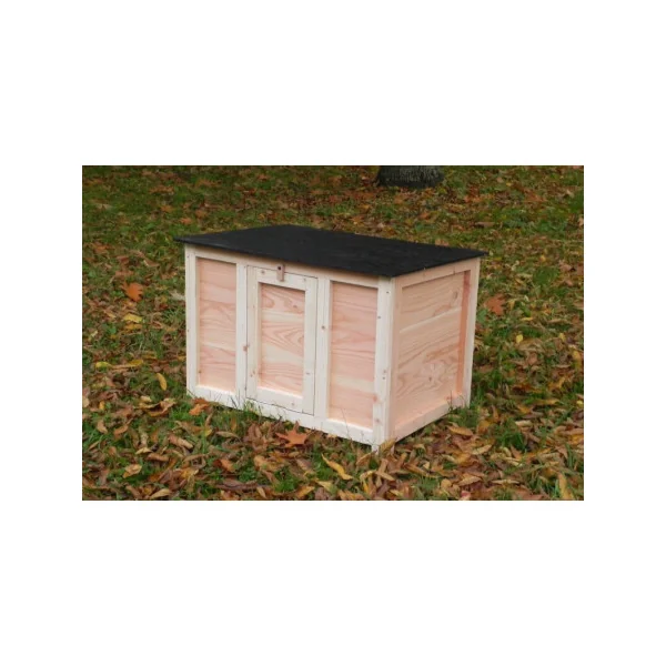 Poulailler Bassens 2-3 Poules Bois de Douglas Toit en Shingle Noir FABRICATION FRANCAISE