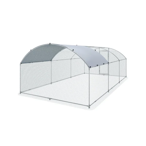 Poulailler Dôme Enclos Parc Arrondi 6x3x2m Poulailler Grillagé Arrondi 18m² Enclos Grillagé Basse Cour