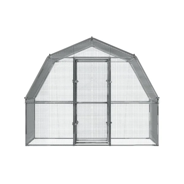 Poulailler Enclos Parc 2,85x1,85x2,30m Poulailler Grillagé avec SAS Enclos Grillagé Basse Cour