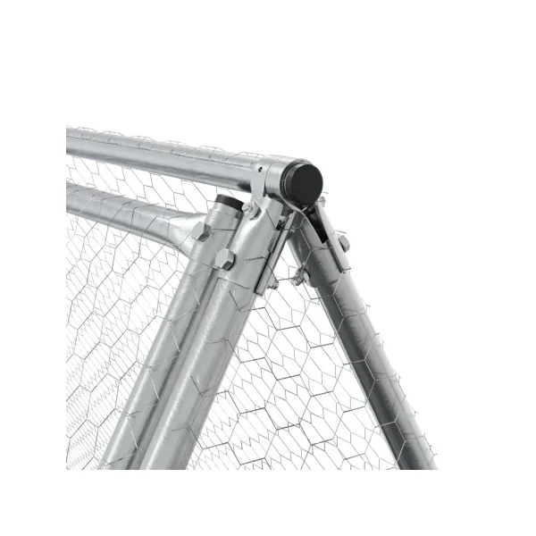 Poulailler Enclos Parc 4m Acier Galvanisé Enclos Grillagé pour Poule 4m²