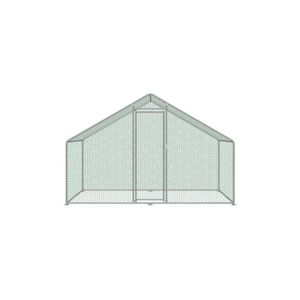 Poulailler Grillagé 6m² Enclos Poule Parc Poule 3x2x2m Tubes 25mm