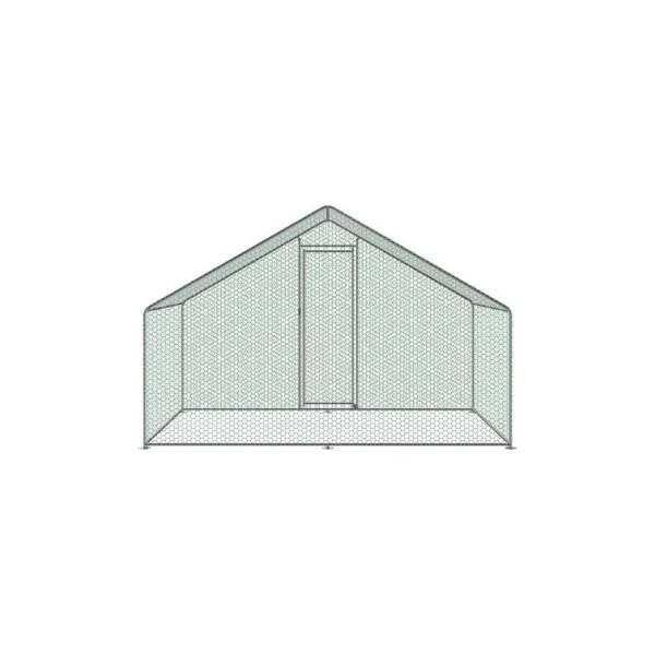Poulailler Grillagé 6m² Enclos Poule Parc Poule 3x2x2m Tubes 25mm