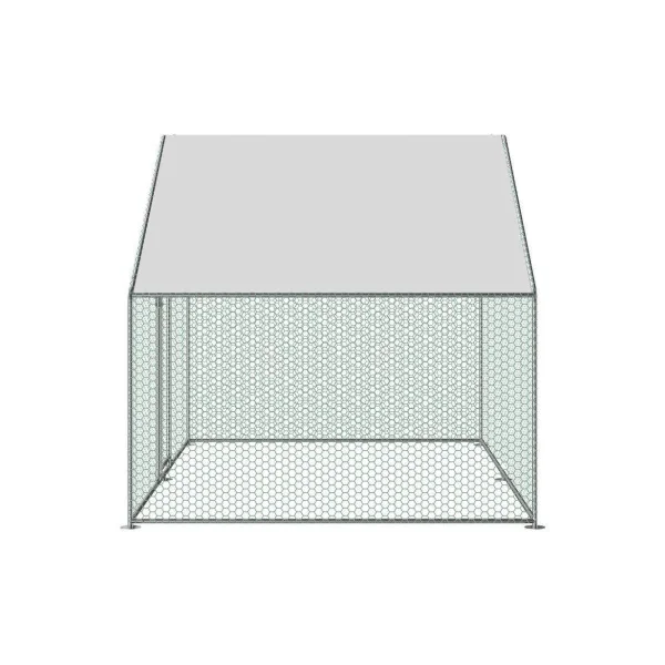 Poulailler Grillagé 6m² Enclos Poule Parc Poule 3x2x2m Tubes 25mm