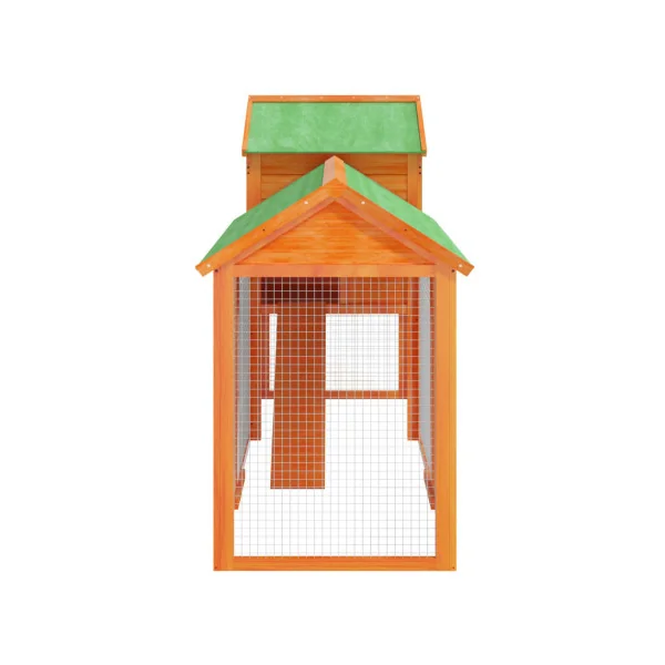 Poulailler Le Rheu Bois Massif Pin Cage à Poules Poulailler avec Enclos et Pondoir